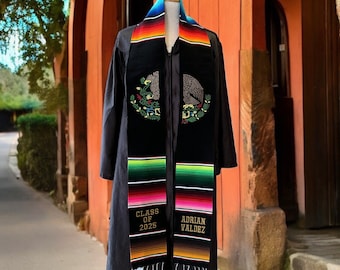 Mexican National Eagle Emblem Graduation Stole