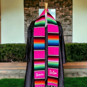 Custom Sarape graduation stole, personalized stole