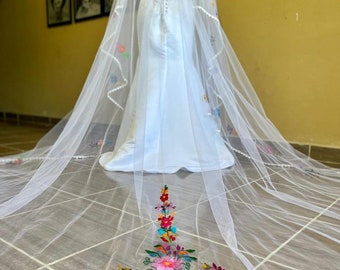 Mexican Embroidered Wedding Dress