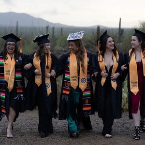 Custom Sarape graduation stole, personalized stole