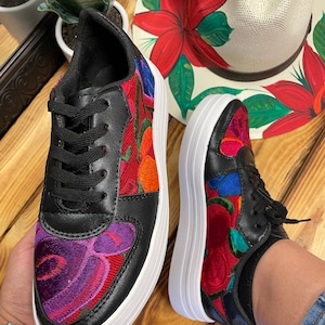 Mexican Embroidered Tennis Shoes