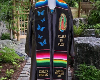 Butterfly Sarape Graduation Stole/Personalized Stole