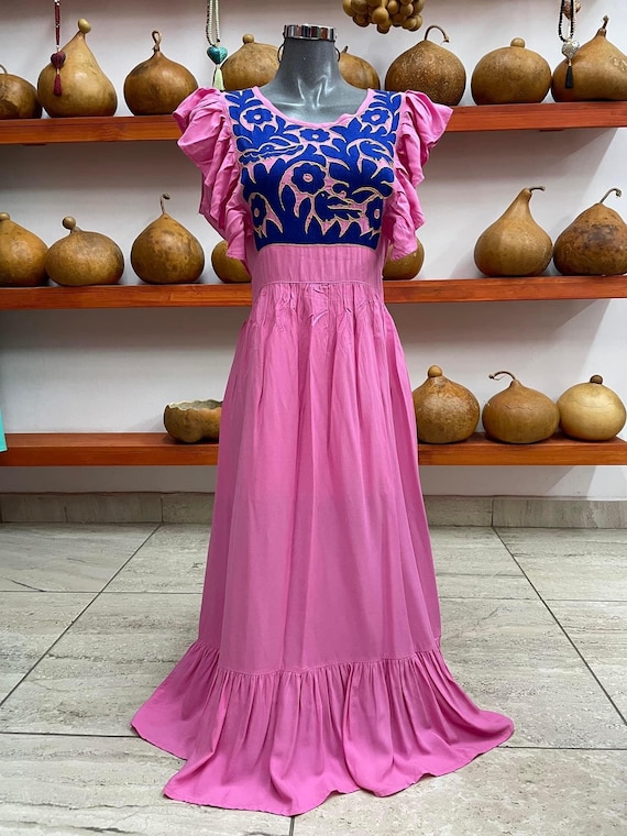 Vestido de Gala Mexicano Oaxaca Istmo Bordado - Etsy México Vestido de Gala Mexicano Oaxaca Istmo Bordado - Etsy México
