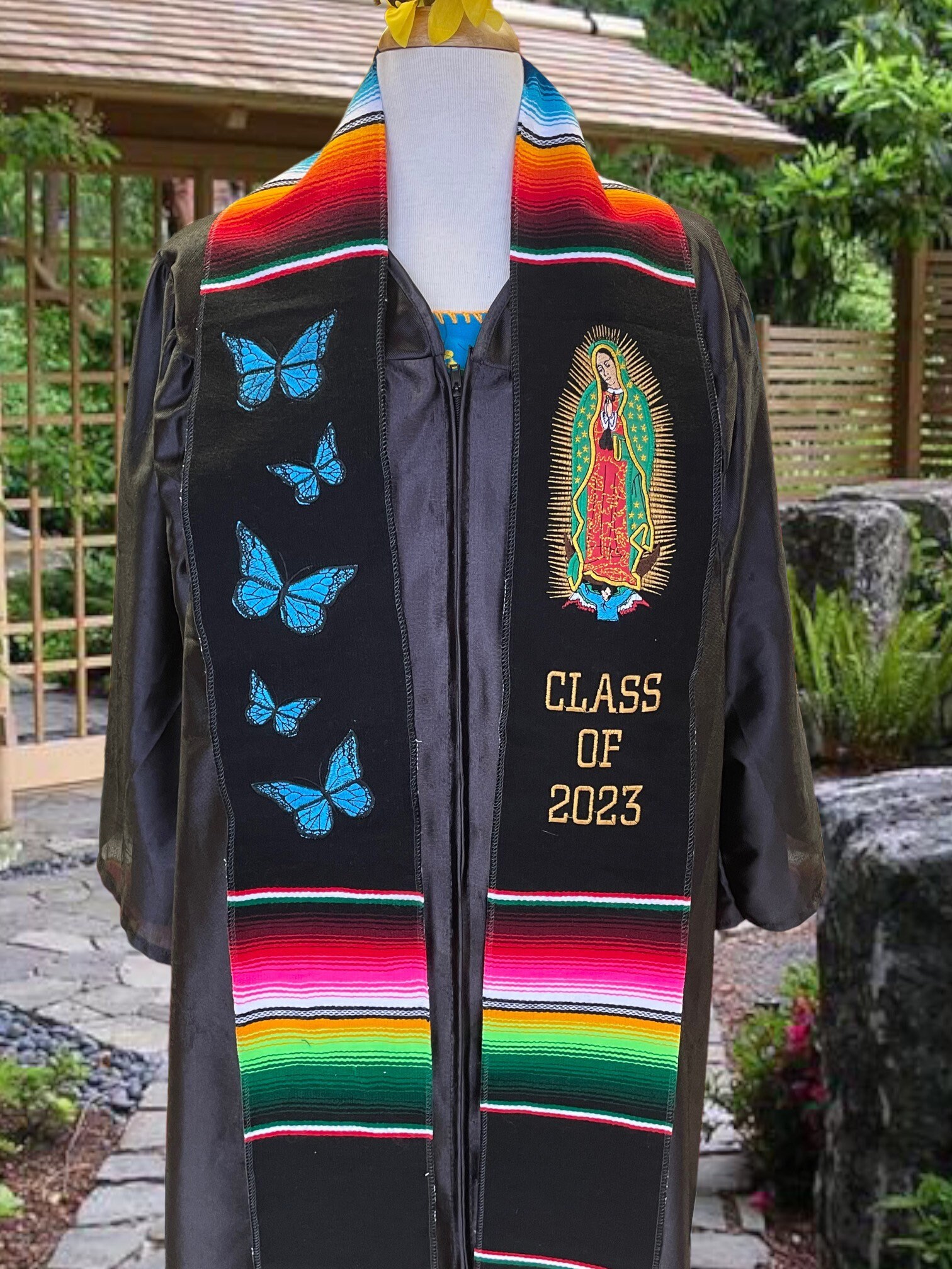 2025 Mexican Graduation Stole//serape Stole//sarape Sash//class Of 2025 Sash//made Of Real Serape Fabric - UK