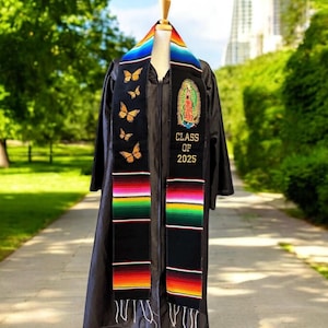 Monarch Butterfly Sarape Graduation Stole Class/Personalized Stole