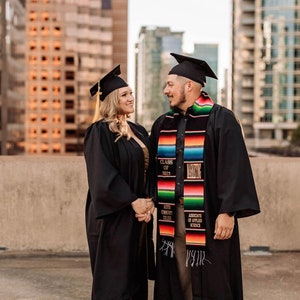 Custom Mexican Sarape Graduation Stole, Personalized Stole