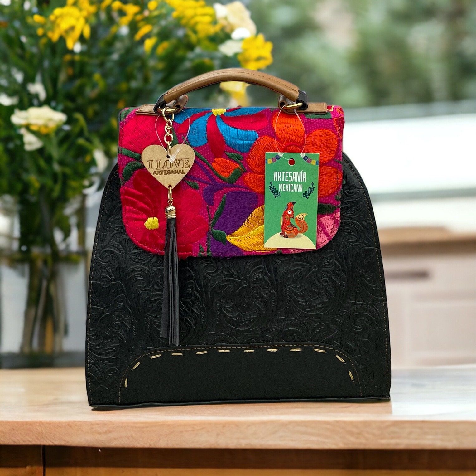 Mexican 2025 embroidered backpack