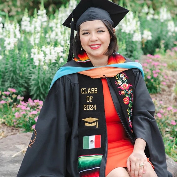 Floral Embroidered Personalized Mexican Graduation Stole/limited QUANTITY - Etsy Canada Floral Embroidered Personalized Mexican Graduation Stole/limited QUANTITY - Etsy Canada