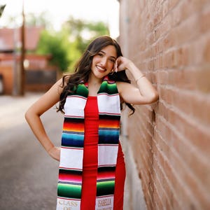 Custom Sarape Graduation Stole, Personalized Stole
