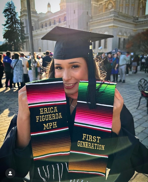 2Pcs Mexican Graduation Sash And Graduation Cap,Mexican Serape Stole Graduation