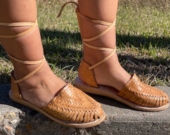 Mexicaanse handgemaakte huarache/lederen huarache met veters