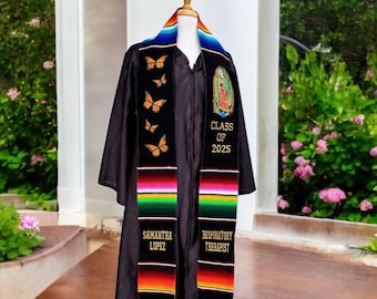 Butterfly Sarape Graduation Stole Personalized Stole Class of 2025