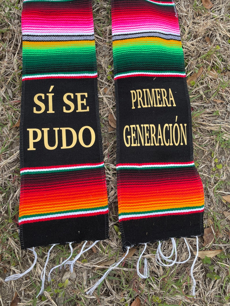 Custom Sarape Mexican Sash Graduation Stole, Class of 2022 