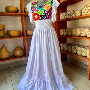 Mexican Oaxaca Gala Dress Isthmus Embroidery