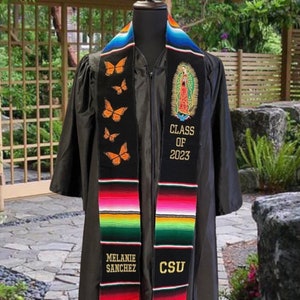 Butterfly Sarape Graduation Stole/Personalized Stole