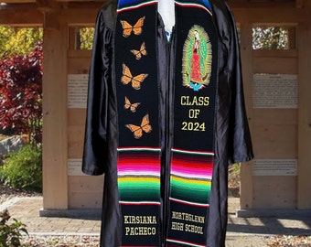 2025 Mexican Graduation Stole//serape Stole//sarape Sash//class Of 2025 Sash//made Of Real Serape Fabric - UK