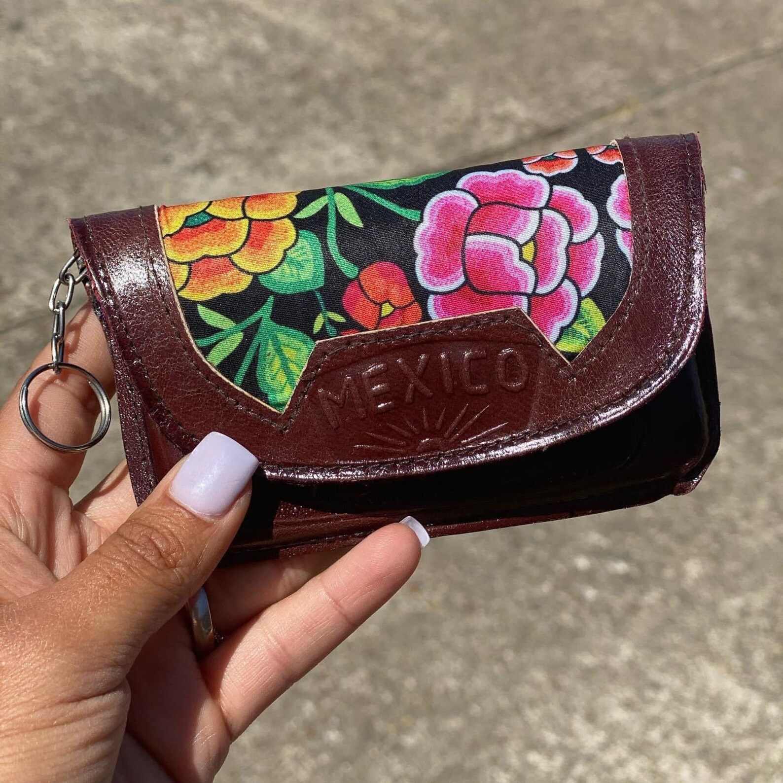 Leather Wallet/ Keychain Coin Purse Etsy