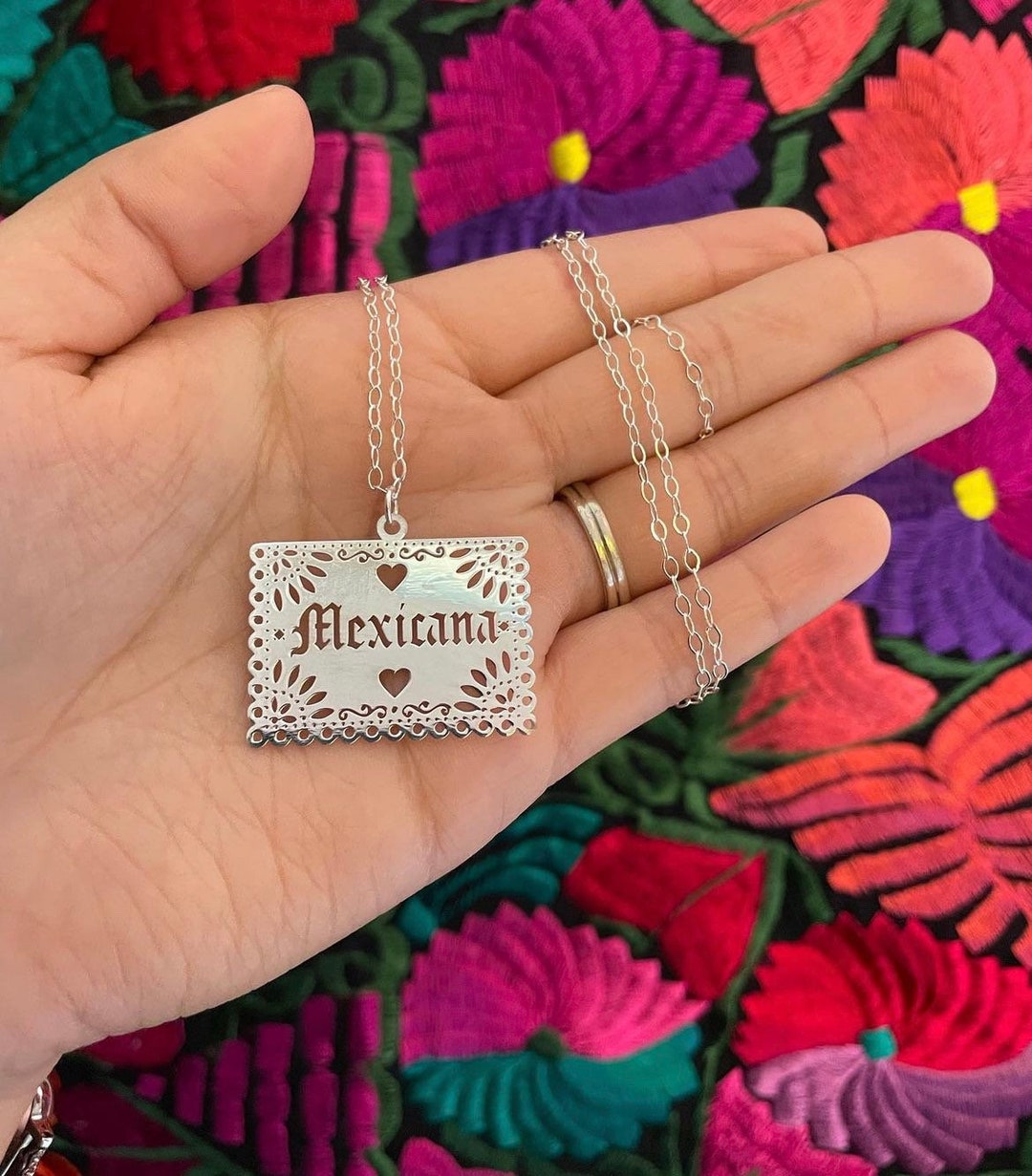 Papel Picado CUSTOM Necklace Etsy
