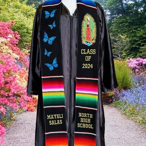 Butterfly Sarape Graduation Stole Personalized Stole Class of 2025