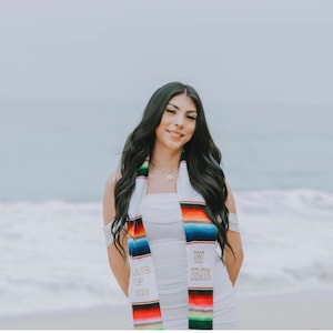 Custom Sarape Graduation Stole, Personalized Stole