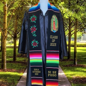 Étole de remise des diplômes mexicaine personnalisée, étole personnalisée