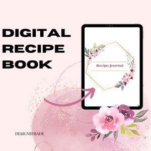 Recipe Book Digital, Digital Recipe Book, Digital Cookbook, Digital Recipe Planner, GoodNotes Recipe, Notability Recipe Book, Gift