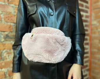 fur belt bag