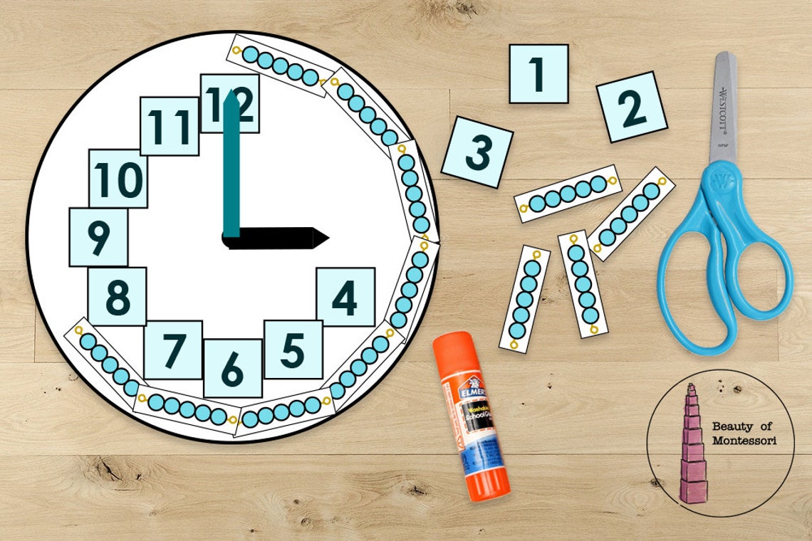 Montessori Analog Clock Making Activity. Montessori Primary, Prek