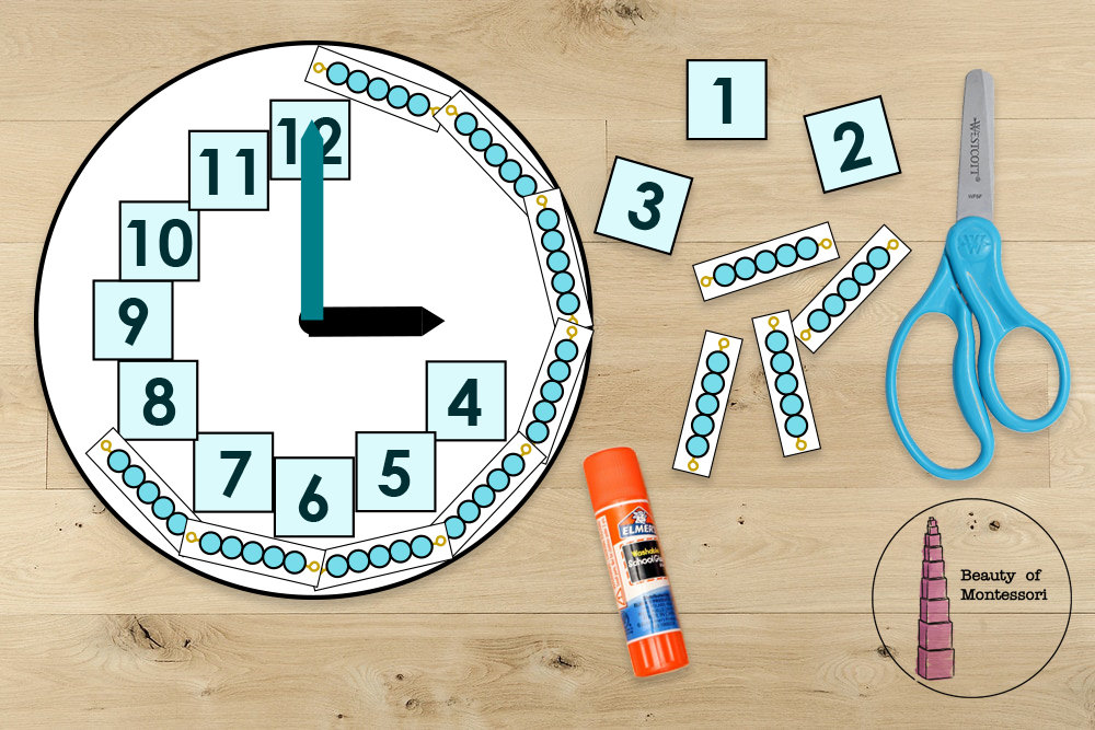 Montessori Analog Clock Making Activity. Montessori Primary, Prek