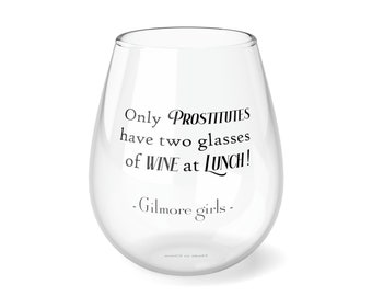 Richard Gilmore Quote Wine Glass, 11.75oz