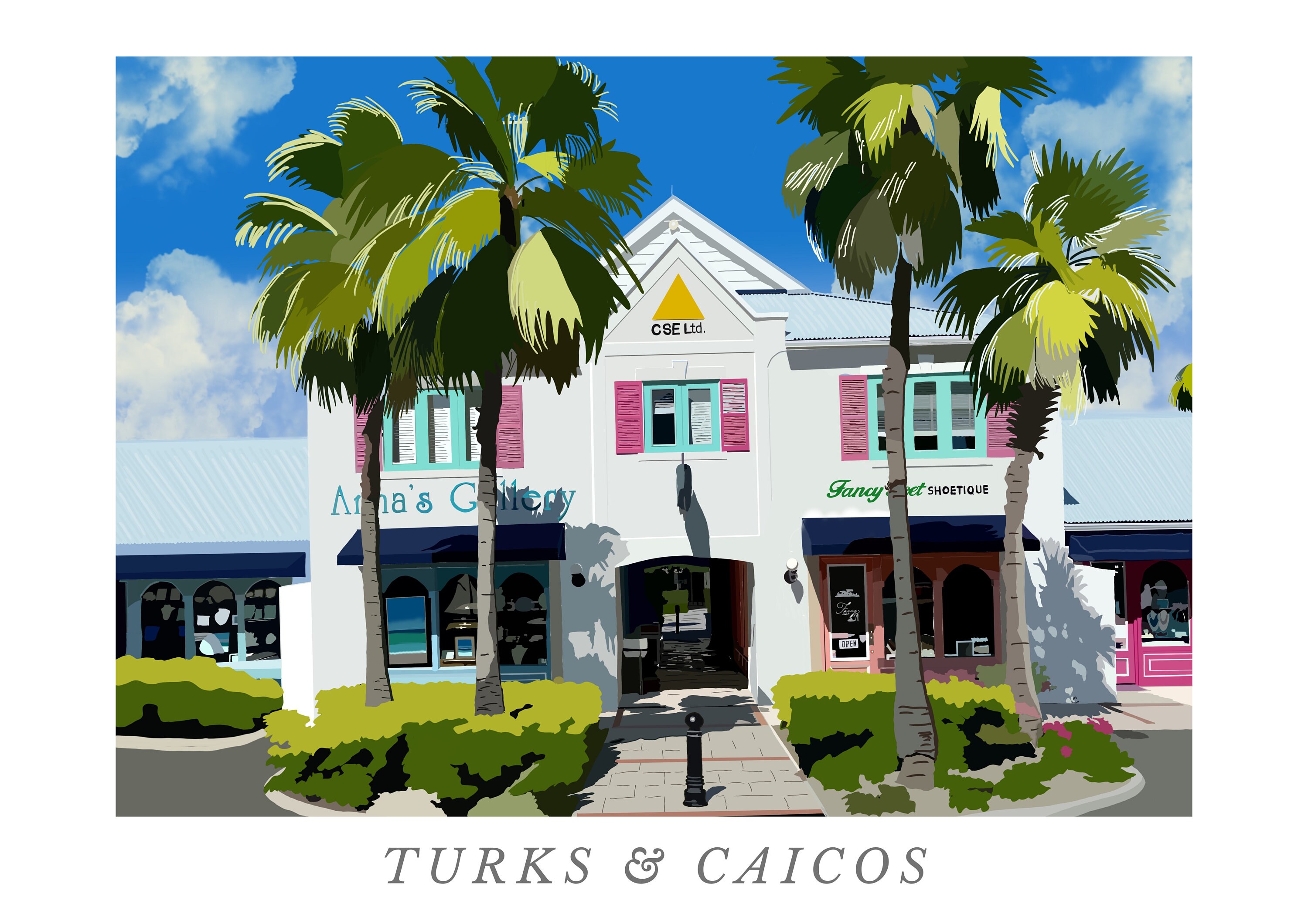 Saltmills Plaza Art Print Etsy