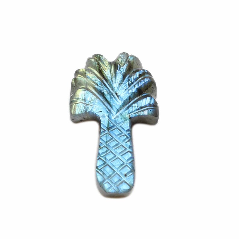 50/%OFF Natural Blue Flashy Labradorite Gemstone tree Shape Carving Labradorite Cabochon 35x21 mm Jewelry Gemstone LT-21
