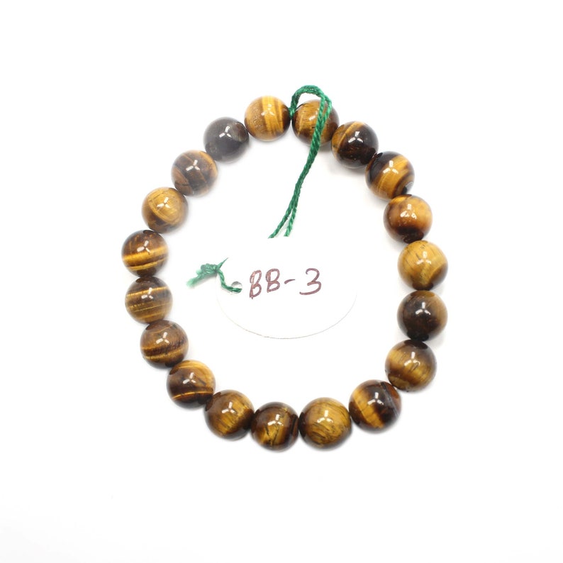 50/% OFF Natural Tiger Eye Smooth Round shape Bracelets Beads Size 10x10 mm Approx gemstone Beads BB-03