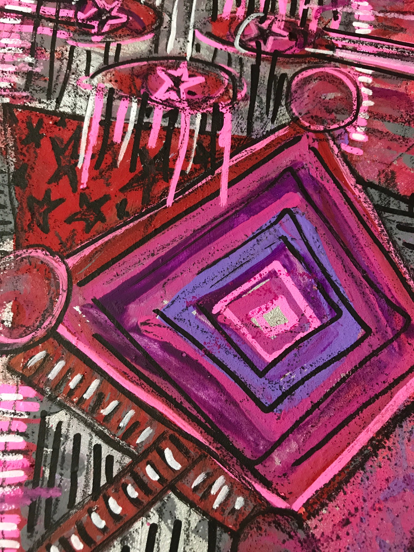 Original acrylic painting Mexican Art Size 30x30 cms Etsy