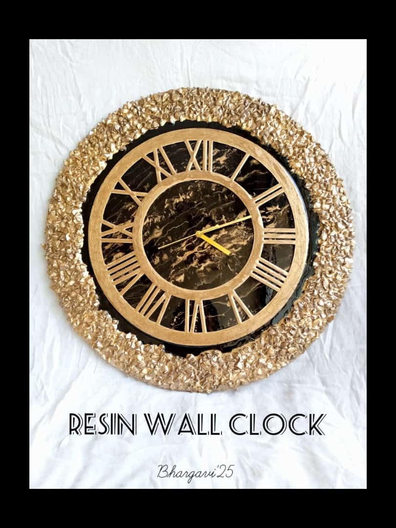 Resin wall clock Etsy