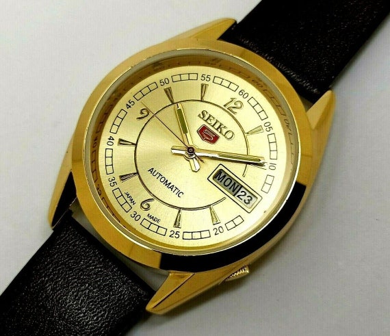 Rare Seiko 5 automatic 6309 day date casual Golden color dial - Etsy Polska