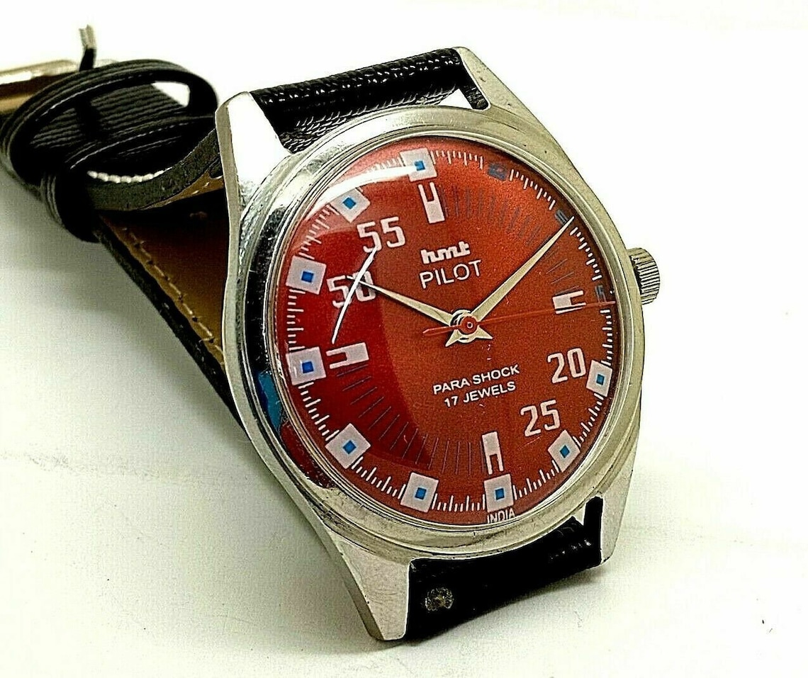 Vintage HMT Pilot Para Shock 17 Jewels Mechanical Watch Hand Etsy
