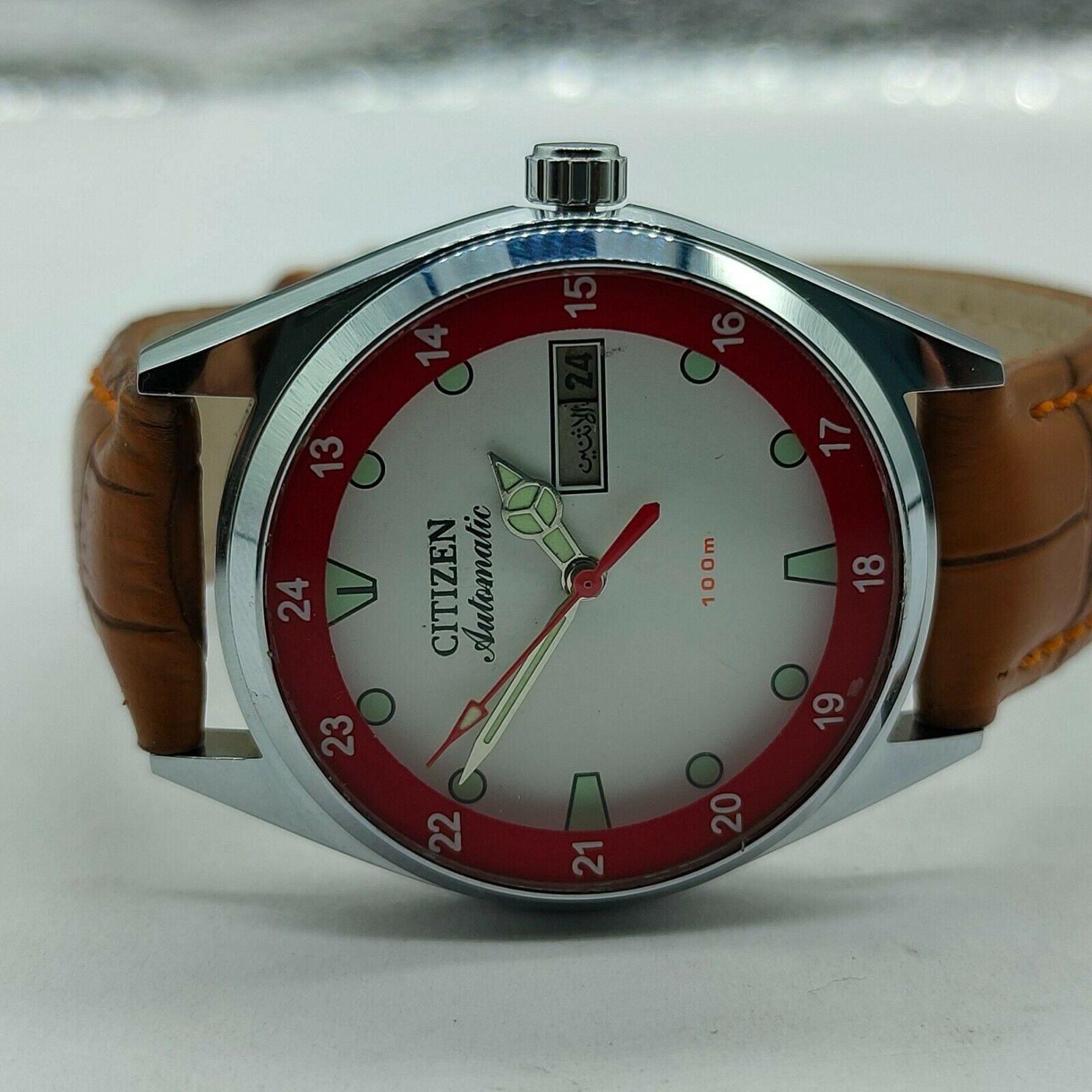 Seltene Citizen Automatic 8200 A day/date Weißes und Rotes | Etsy