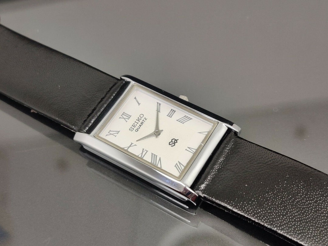 Rare Seiko Quartz White Dial Mens Vintage Watch - Etsy