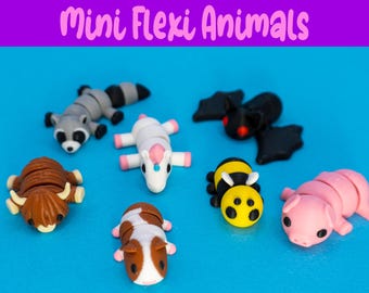 Adorable 3D Printed Articulated Flexible Fidget Animals | Sensory Pet Cute 3D Print Mini Gift Idea | Mini Pocket Pet | Miniature Toy