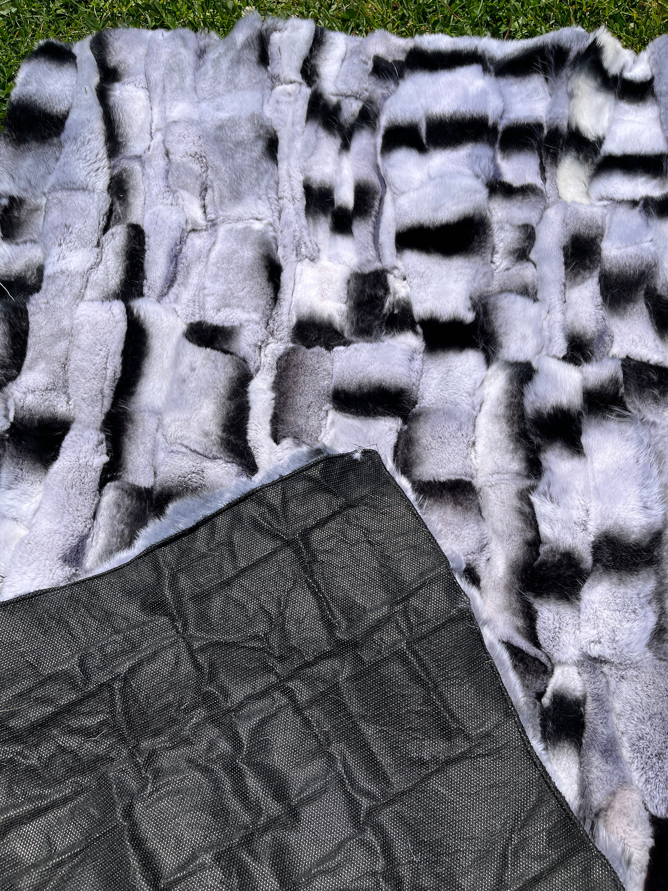 Real chinchilla throw blanket sale