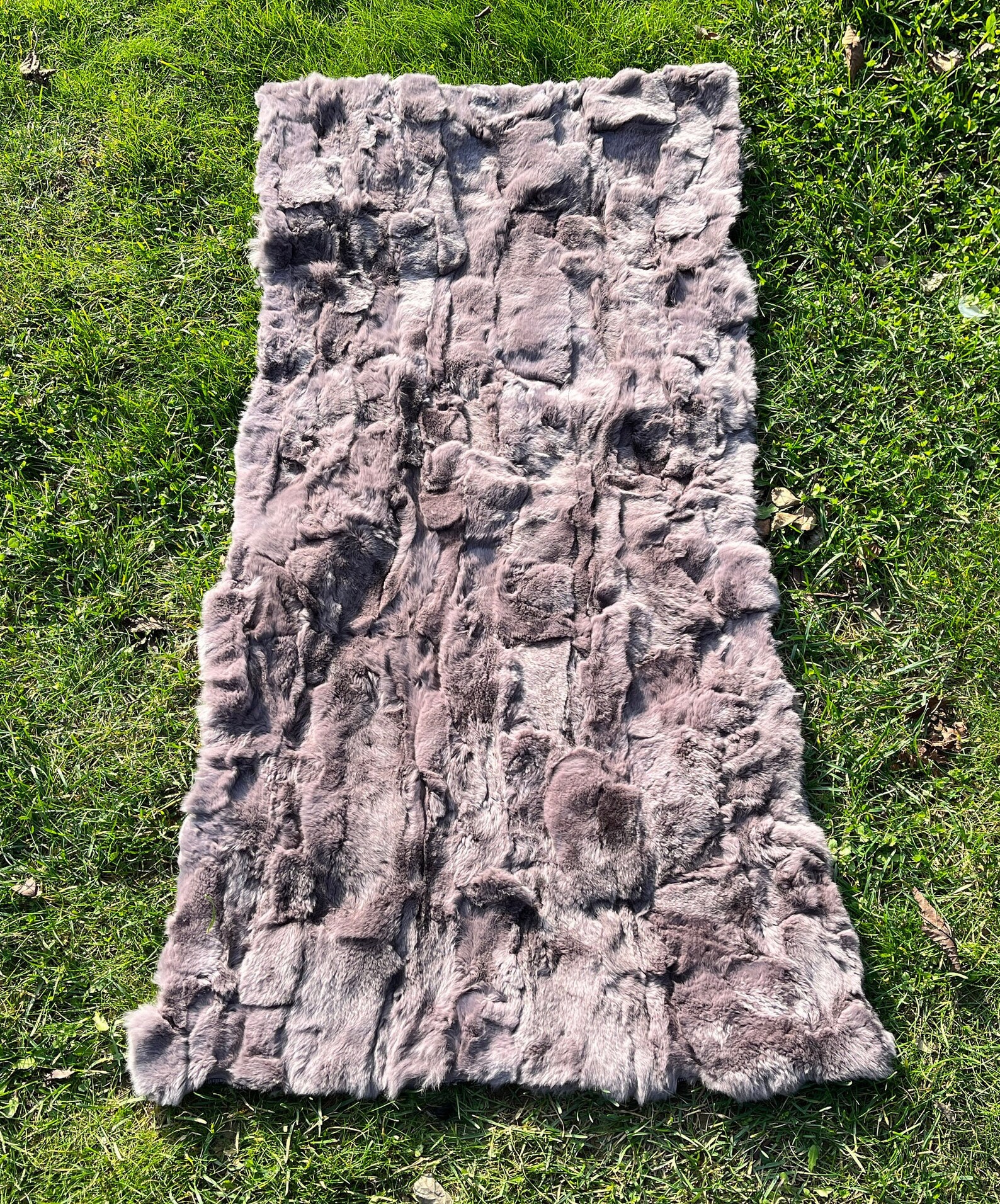 Gold Rabbit Fur Rose Gold Rex Rabbit Hide, Patchwork Rabbit Fur, Genuine Rex Fur ...