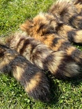 American Raccoon Tail, Natural Animal Tail, Genuine Raccoon Tail, Natural Color, Accessory Raccoon Tail, Fur Keychain, Raccoon Fur Tail product logo