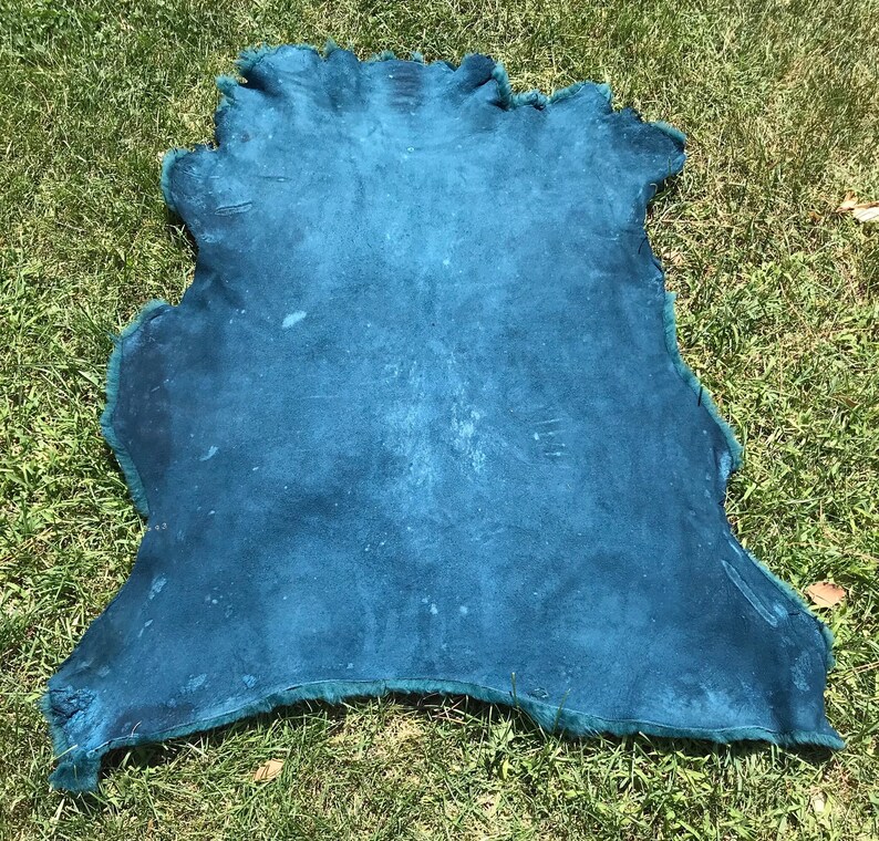 Turquoise Color Sheepskin, Throw Sheepskin, Carpet for Floor, Genuine Merino Sheepskin, Natural Soft Animal Hide, Sheep Wool, Rare Fur Color image 10