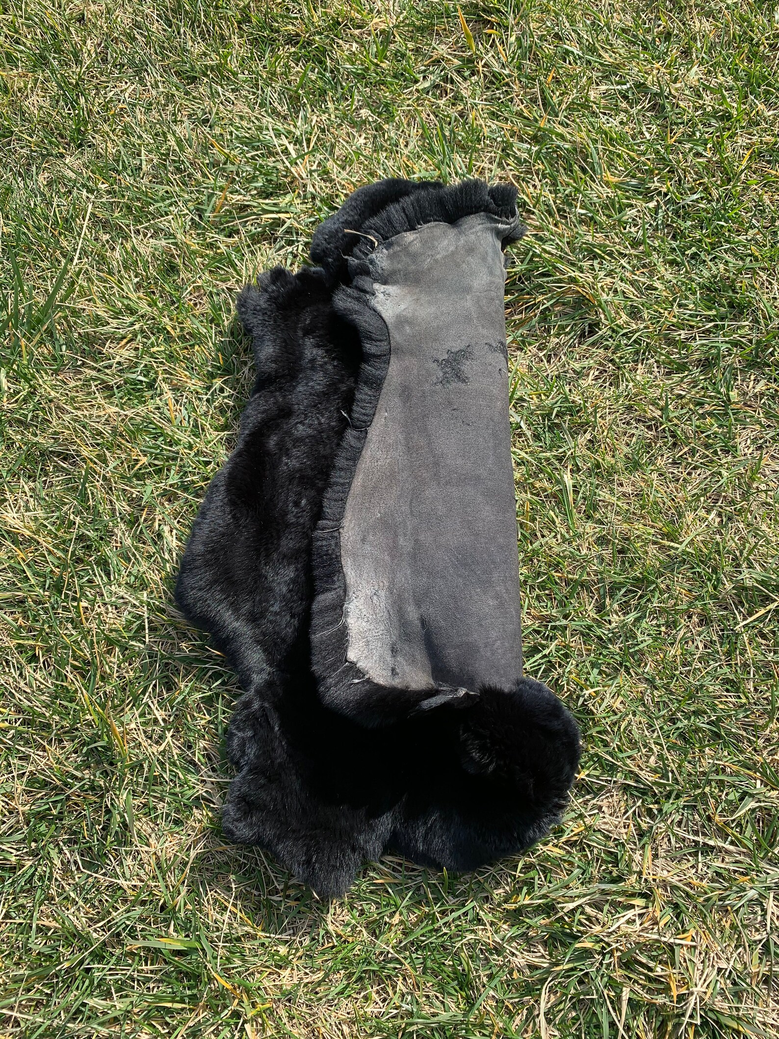 Black Rabbit Fur Jumbo Size Natural Black Rabbit Rex Pelt | Etsy