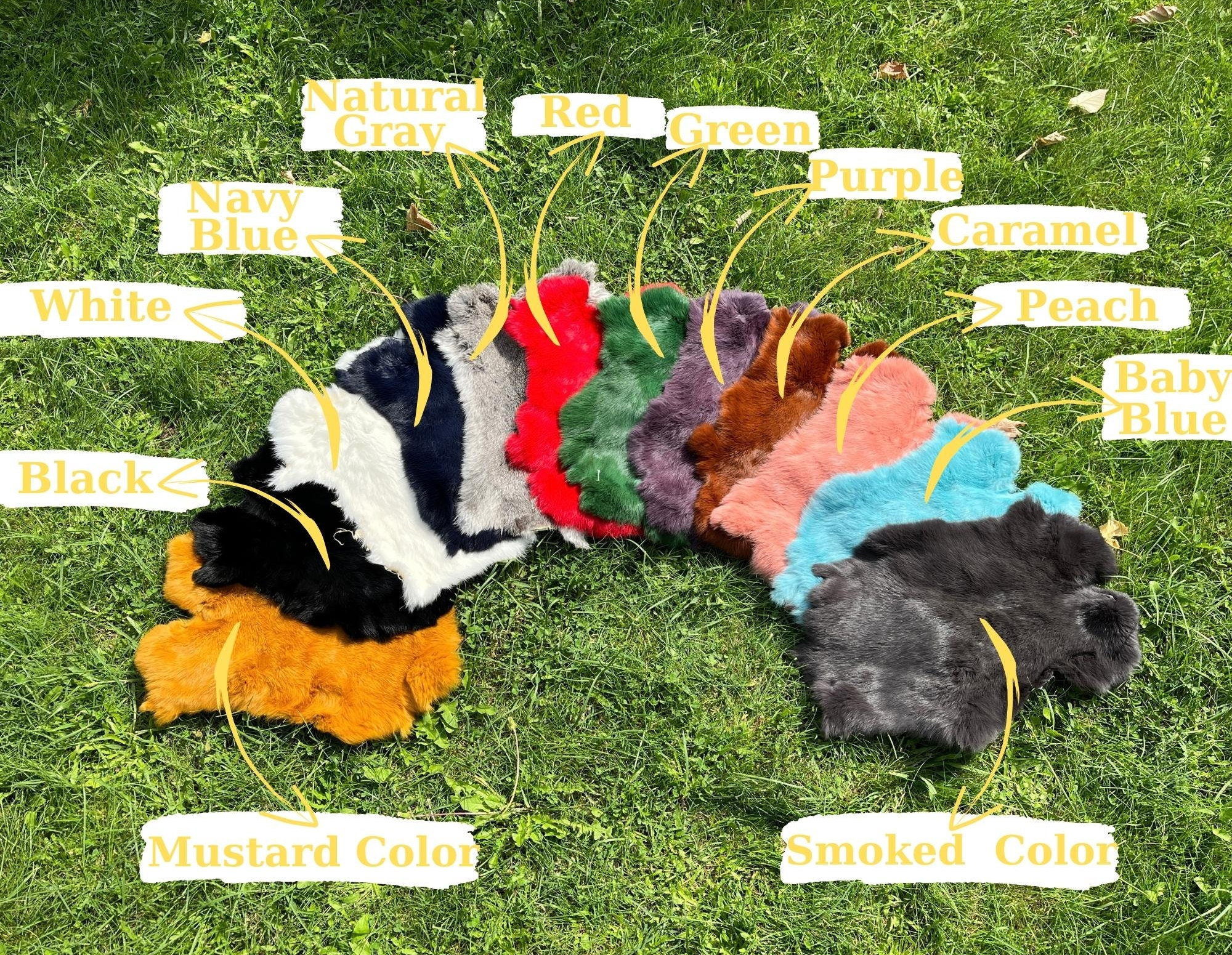 Glamorous Rabbit Fur 12 Different Colors Fur Soft Rabbit - Etsy