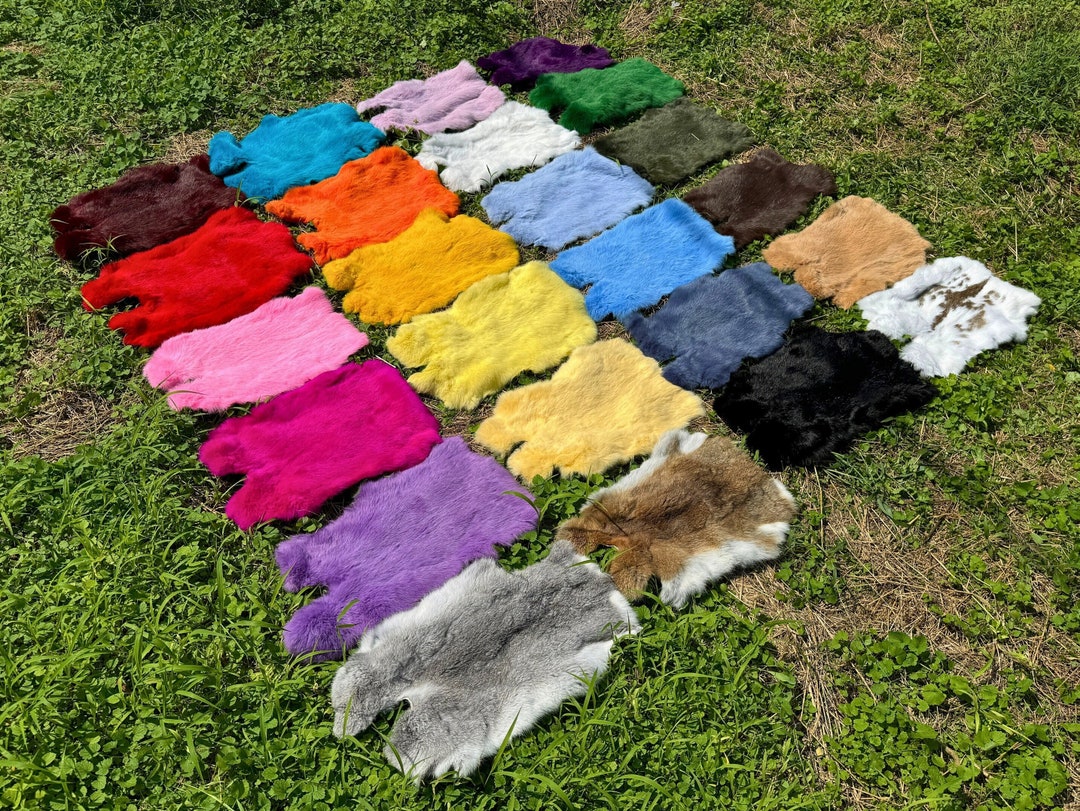 24 Different Colors Rabbit Fur, Various Rabbit Furs, Colorful Furs ...