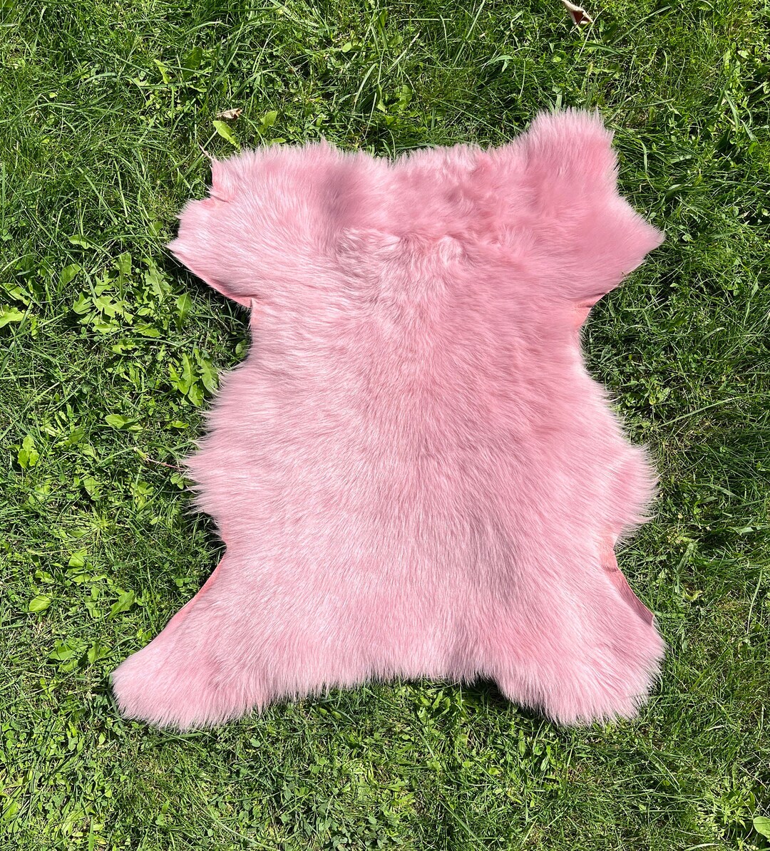 Pink Fluffy Sheepskin Home Decor Sheep Fur Rug for Home Etsy