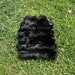 Dark Black Color Rabbit Fur, Genuine Real Black Fur, Soft Bright Durable Rabbit Skin, Rabbit Fur, Rabbit Leather, Craft Grade Throw Hide 