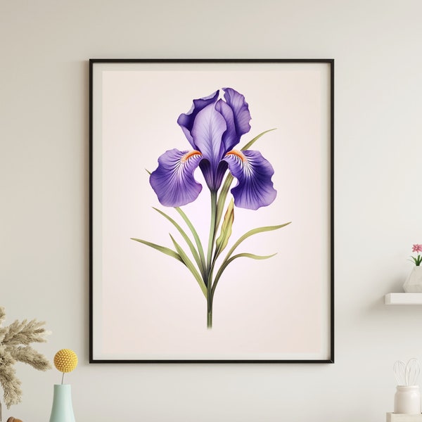 Iris Flower Art - Etsy